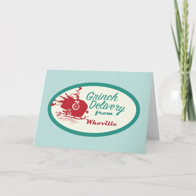 Cartão De Festividades Dr. Seuss | Entrega Grcript de Who-ville (Frente)