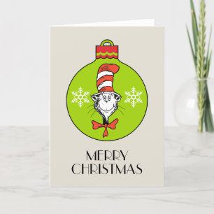 Cartão De Festividades Dr. Seuss   Grinch   Clássico Gato no Chapéu
