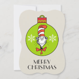 Cartão De Festividades Dr. Seuss Grinch Gato no Chapéu Enfeite