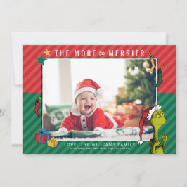 Cartão De Festividades Dr. Seuss | Grinch Nova Foto de Bebê Feriado