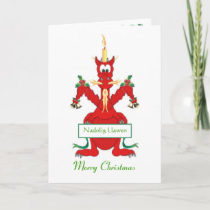 Cartão De Festividades Dragão de Natal