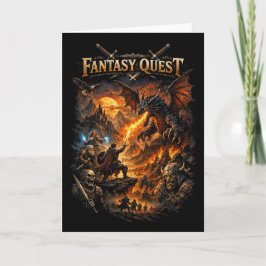 Cartão De Festividades Dragonfire Quest
