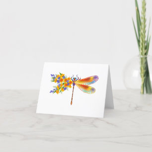 Cartão De Festividades Dragonfly Amarelo