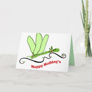 Cartão De Festividades Dragonfly Christmas blank card