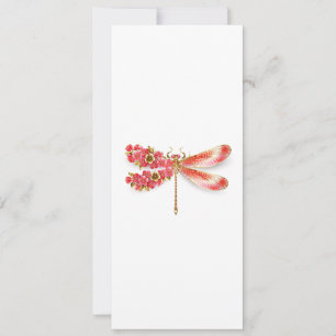 Cartão De Festividades Dragonfly com joalheria sakura