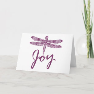 Cartão De Festividades Dragonfly Roxo de Joy Purple