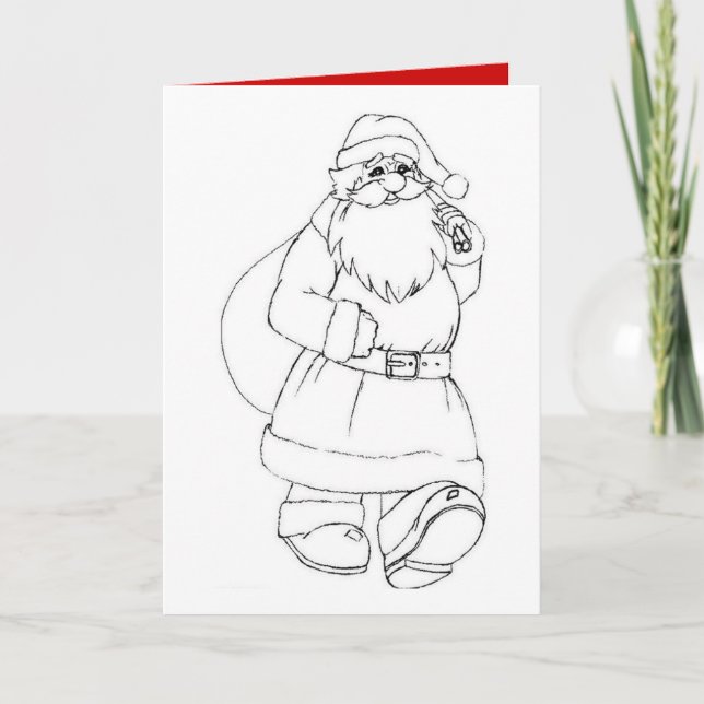 Cartão De Festividades Drawing coloring for Christmas - (Frente)