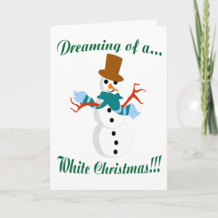 Cartão De Festividades Dreaming Of A White Christmas Greetings Card