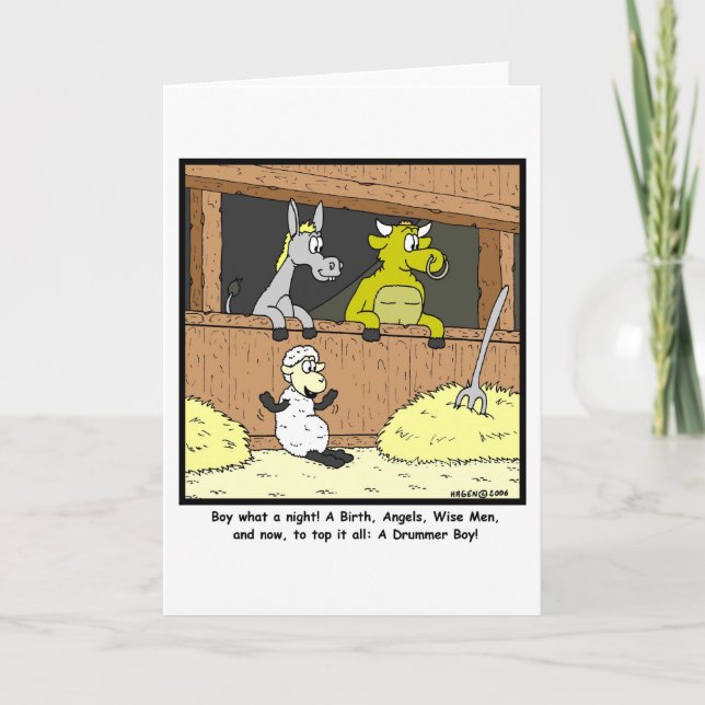 Cartão De Festividades Drummer Boy (Frente)