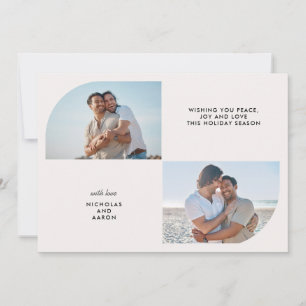 CARTÃO DE FESTIVIDADES DUAS FOTOS, METADE DE ARQUIVO DE NATAL SIMPLES