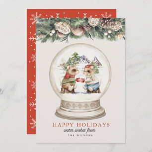 Cartão De Festividades Duas Montanhas de Choclate Quente de Ratos