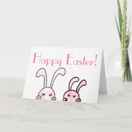 Cartão De Festividades Duas Páscoas de Bunnies