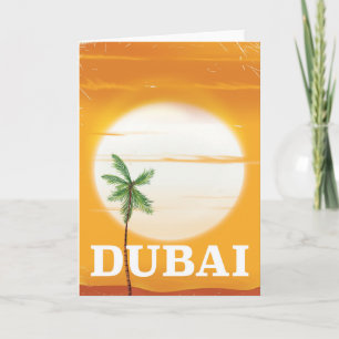 Cartão De Festividades Dubai vintage style vacation poster
