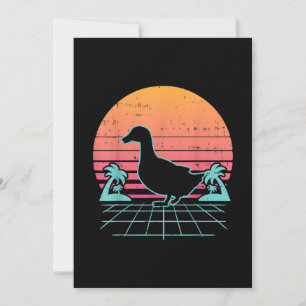 Cartão De Festividades Duck Vaporwave Anestésico dos anos 80, Fazenda de