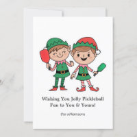 Duendes engraçados de Natal de Pickleball, Texto P