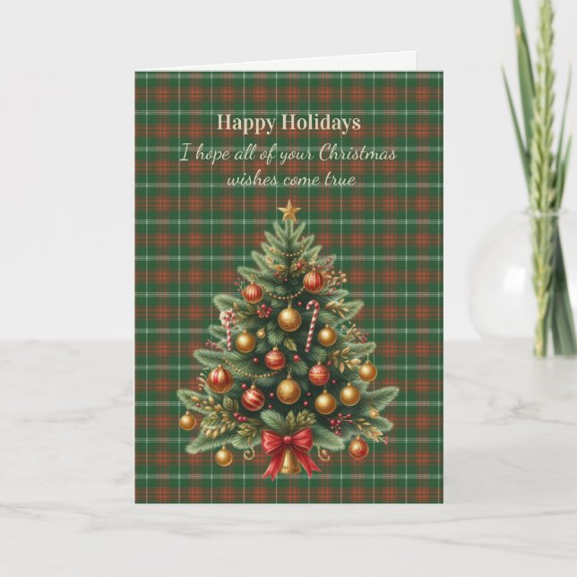 Cartão De Festividades Duke of Rothesay Hunting Tartan Christmas (Frente)