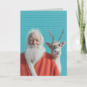 Cartão De Festividades Duo de Férias de Natal e Rena