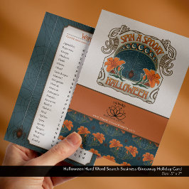 Cartão De Festividades Duro do Halloween, Pesquisa do Word - Fornecimento