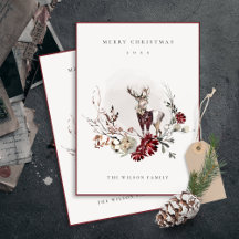 Dusky Stag Marsala Foliage Wreath Felry Christmas