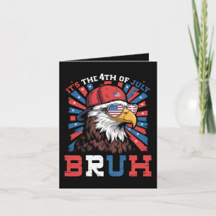 Cartão De Festividades É 4 De Julho Bruh Águia-Cabeluda Patriótico