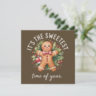 Cartão De Festividades É a época mais doce do ano Gingerbread Xmas