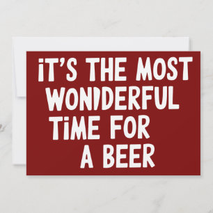 Cartão De Festividades É a época mais maravilhosa do ano para uma cerveja