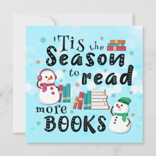 Cartão De Festividades É a Temporada para Ler Mais Livros