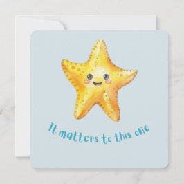 Cartão De Festividades É importante para esta, história da Starfish.