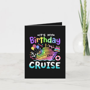 Cartão De Festividades É minha viagem de cruzeiro de aniversário de Tie D