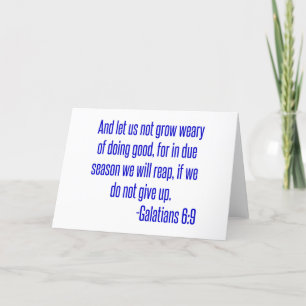 Cartão De Festividades E não nos cansemos de fazer o bem, porque em