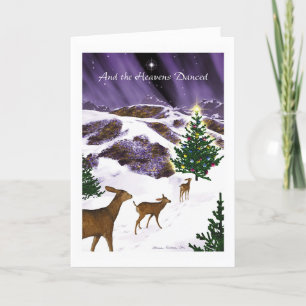 Cartão De Festividades E os céus dançavam