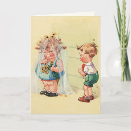 Cartão De Festividades É tudo sobre o Amor. Dia de os namorados Vintage A