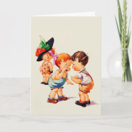 Cartão De Festividades É tudo sobre o Amor. Dia de os namorados Vintage A