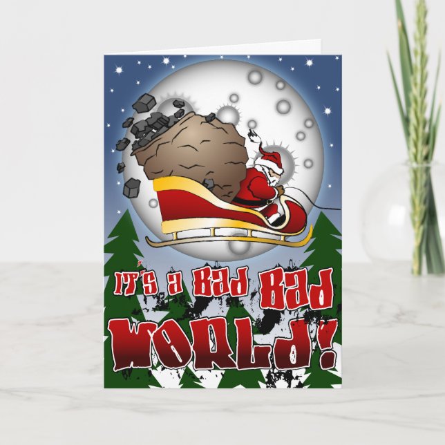 Cartão De Festividades É um mundo MAU MAU! (Frente)