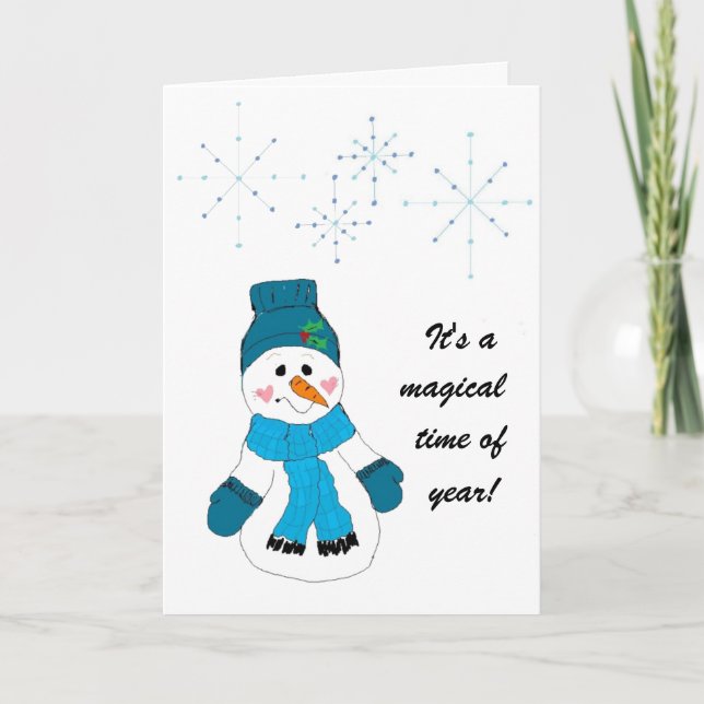 Cartão De Festividades É uma estação mágica (Frente)