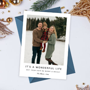 Cartão De Festividades É uma foto maravilhosa da família de Natal Snowy