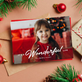 Cartão De Festividades É uma foto simples de Natal da vida maravilhosa