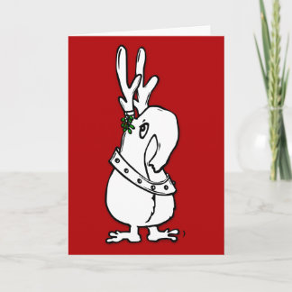 Cartão De Festividades É uma rena Qwirk. Em um cartão. Como festivo!