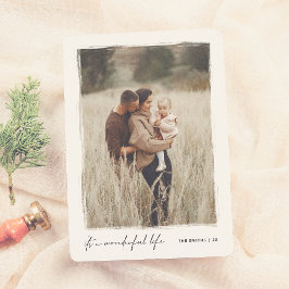 Cartão De Festividades É uma vida maravilhosa | Foto de Natal Elegante