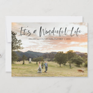 Cartão De Festividades É uma Vida Maravilhosa Foto Horizontal em Bleed To