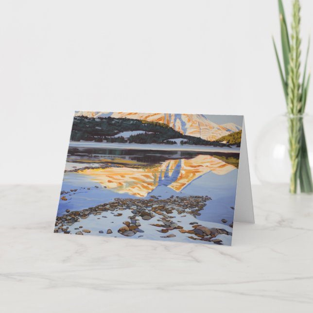 Cartão De Festividades "Early Snow in Kananaskis" Holiday Card (Frente)