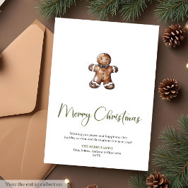 Cartão De Festividades Earthy Script Font Watercolor Christmas Greeting