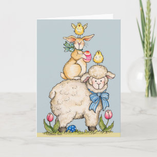 Cartão De Festividades Easter Animals - Greeting Card