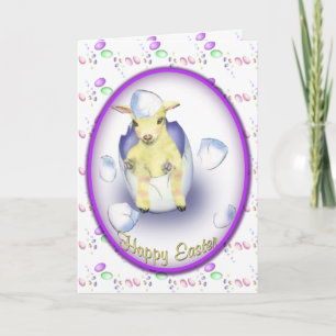 Cartão De Festividades Easter Baby Goat