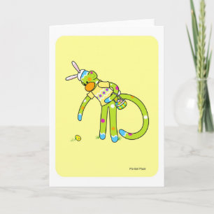 Cartão De Festividades Easter Bunkey Greeting Card