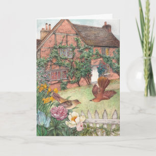 Cartão De Festividades Easter Bunny English Cottage Spring