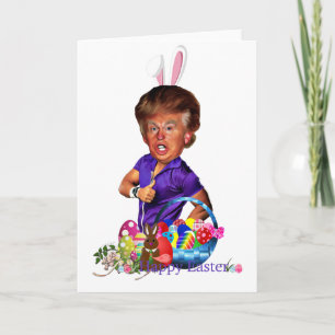 Cartão De Festividades easter bunny trump