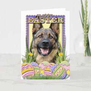 Cartão De Festividades Easter Egg Cookies - German Shepherd
