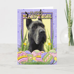 Cartão De Festividades Easter Egg Cookies - Great Dane - Grey