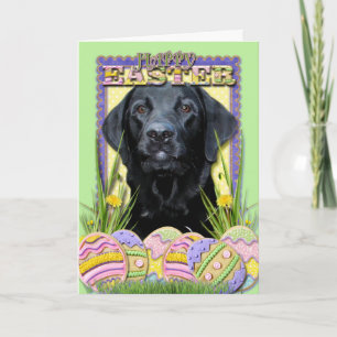 Cartão De Festividades Easter Egg Cookies - Labrador - Black
